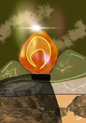 Rock Flame Lamp