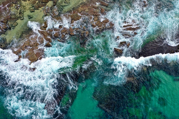 Rock and waves at Spoon Bay