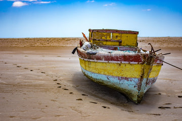 Stranded sighing boat