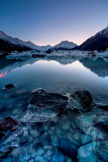 Sunrise at Tasman Lake