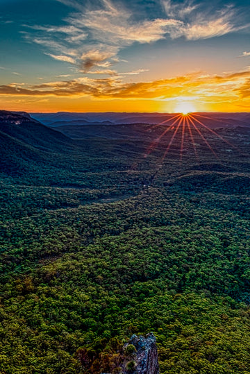 Sunset Cahills Lookout Blue Mountains