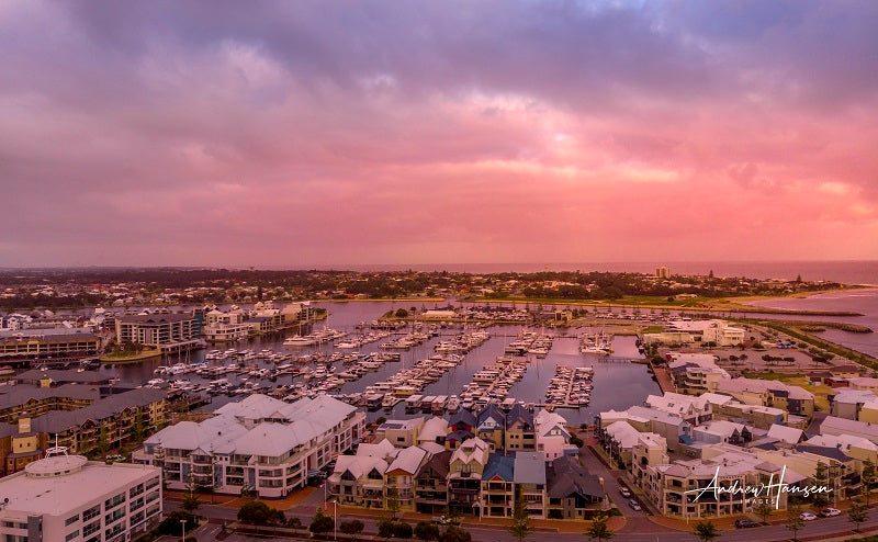 Sunset on Dolphin Quay