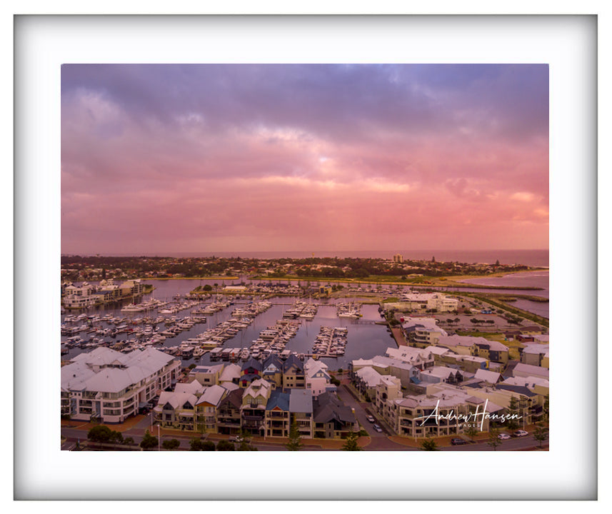 Sunset on Dolphin Quay