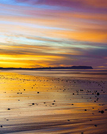 Sunset colours with Table Cape in North West Tassie