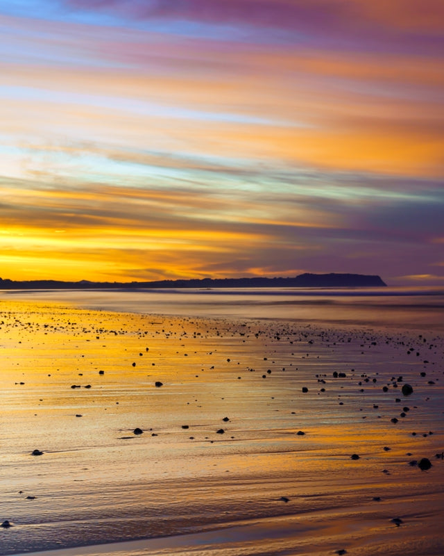 Sunset colours with Table Cape in North West Tassie