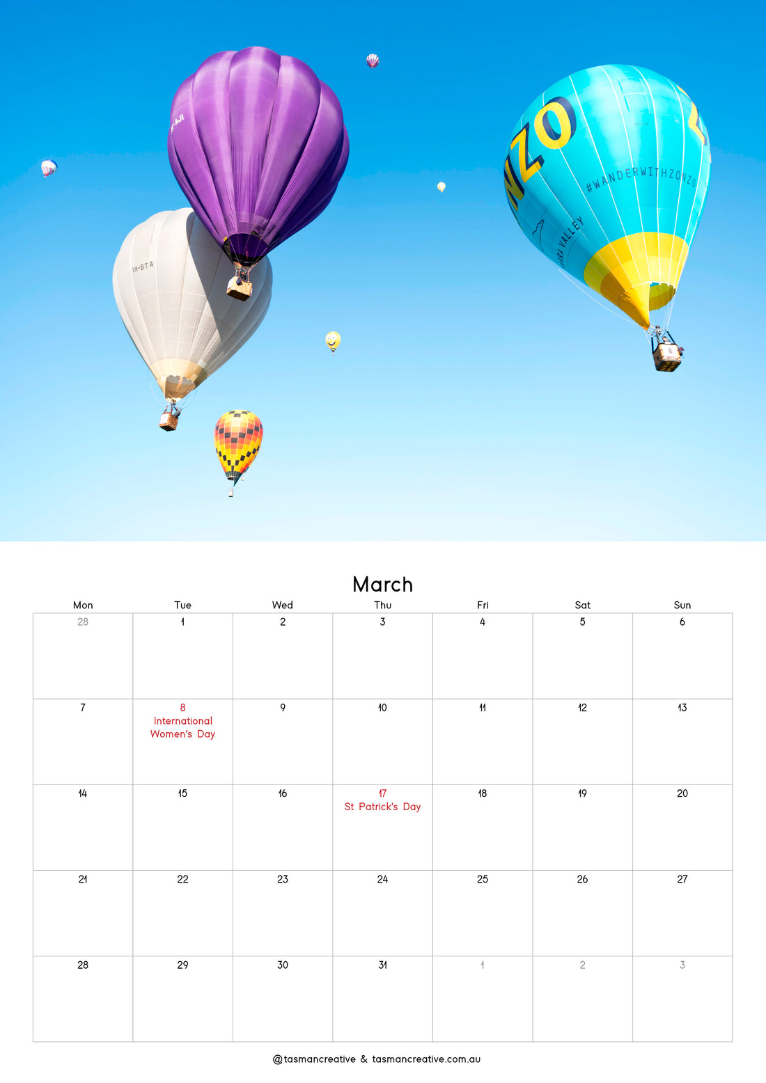 TasManCreative 2022 Calendar