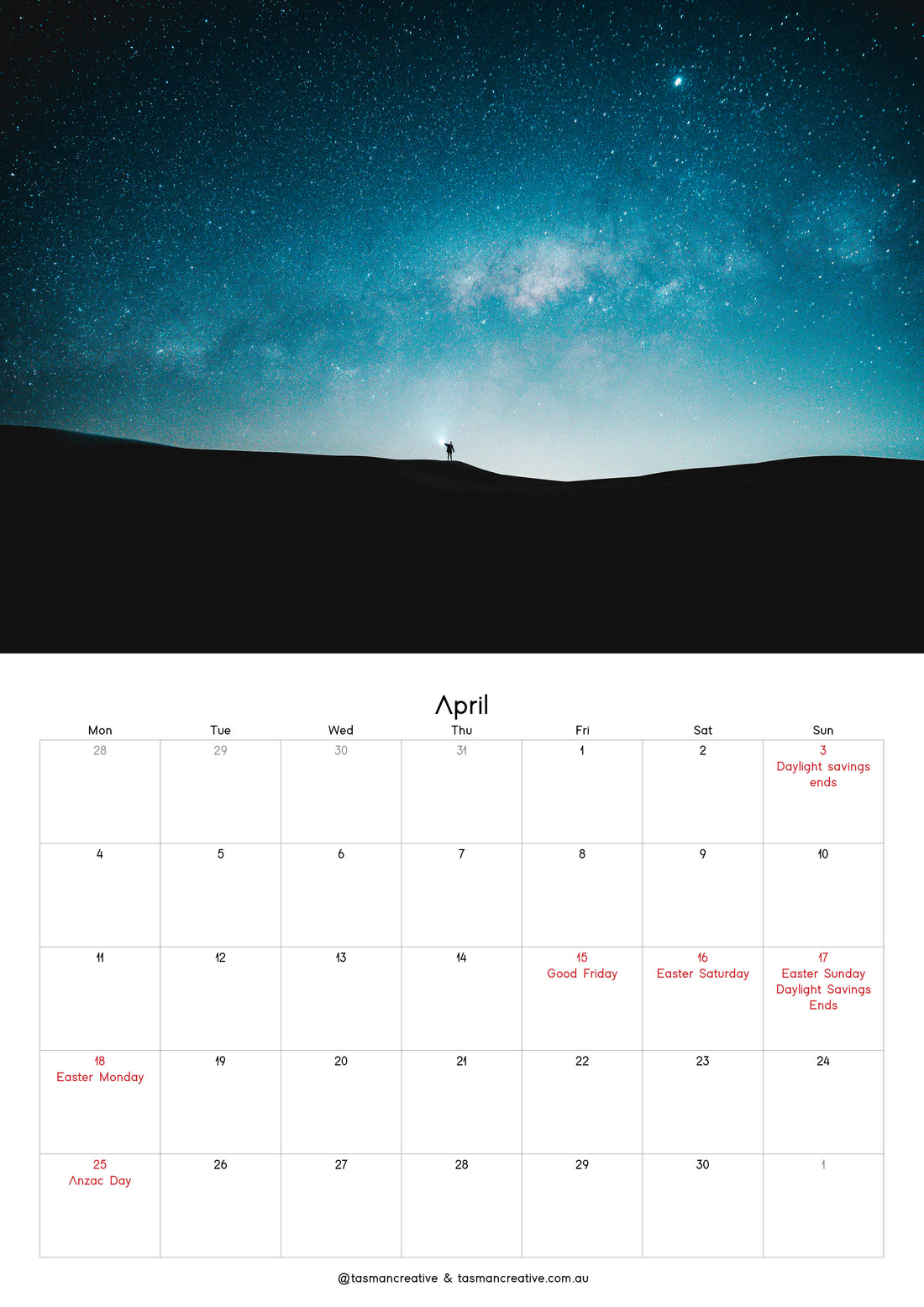 TasManCreative 2022 Calendar
