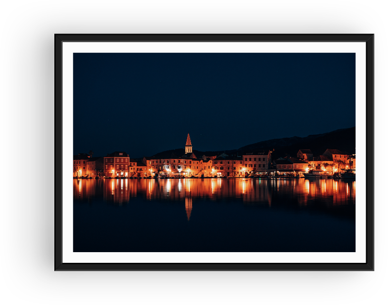 Old town reflection