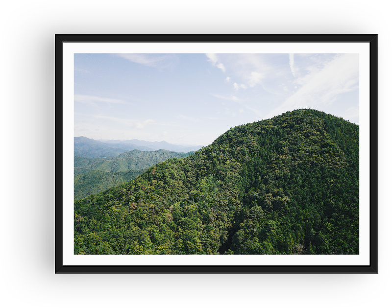 View from above the Kumano Kodo Trail, Shingu, Kinki Region, Japan