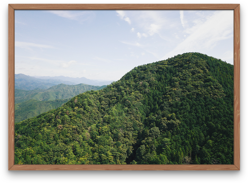 View from above the Kumano Kodo Trail, Shingu, Kinki Region, Japan